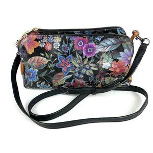 Valentina Floral Crossbody Bag Genuine Leather